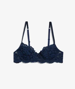 Etam Lightly Lined Demi Bra MARINE Fashion