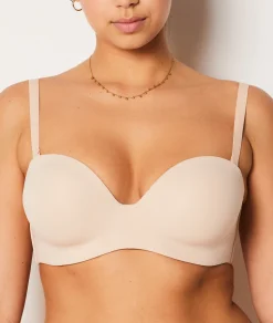 Etam Lightly Lined Strapless Bra LINEN Sale