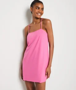 Etam Linen Blend Dress FUSHIA Shop