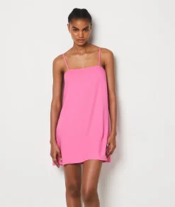 Etam Linen Blend Dress FUSHIA Shop