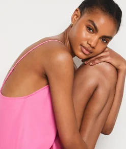 Etam Linen Blend Dress FUSHIA Shop