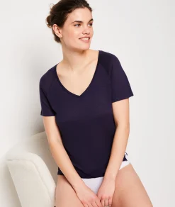 Etam Linen Pyjama T-shirt MARINE Outlet