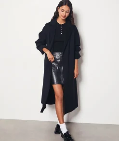 Etam Long Coat BLACK New