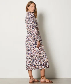 Etam Long Dress with Pattern WHITEIMPFD Best Sale