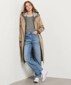 Etam Long Trench Coat BEIGE Cheap