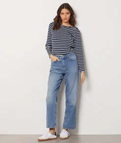 Etam Long-sleeved Breton T-shirt MARINE Best Sale
