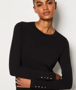 Etam Long-Sleeved Crew Neck Sweater NOIR Best Sale