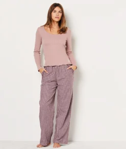 Etam Long-sleeved Pyjama T-shirt POWDERPINK Flash Sale