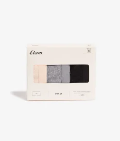 Etam Lot de 3 boxer en coton MULTICOLORE Flash Sale
