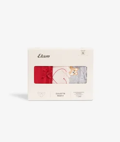 Etam Lot de 3 culottes en coton GRISCLAIR Fashion