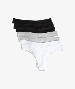 Etam Lot de 7 strings en coton MULTICOLORE Outlet