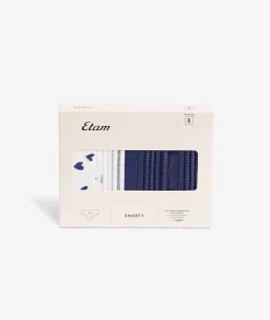 Etam Lots de 3 shortys en coton MARINE Discount