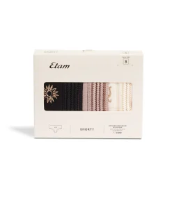 Etam Lots de 3 shortys en coton TAUPE Discount