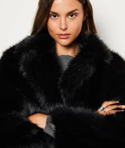 Etam Manteau fausse fourrure NOIR Cheap