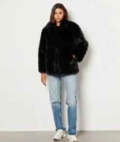 Etam Manteau fausse fourrure NOIR Cheap