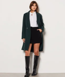 Etam Manteau long boutonné avec laine VERTSAPIN Cheap