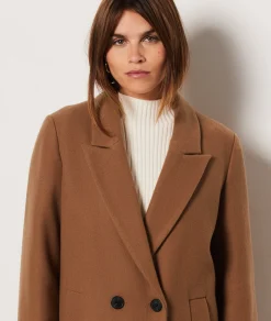 Etam Manteau long boutonné avec laine DUNE Outlet