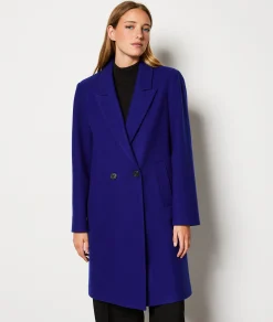 Etam Manteau long boutonné avec laine BLEUROYAL Best