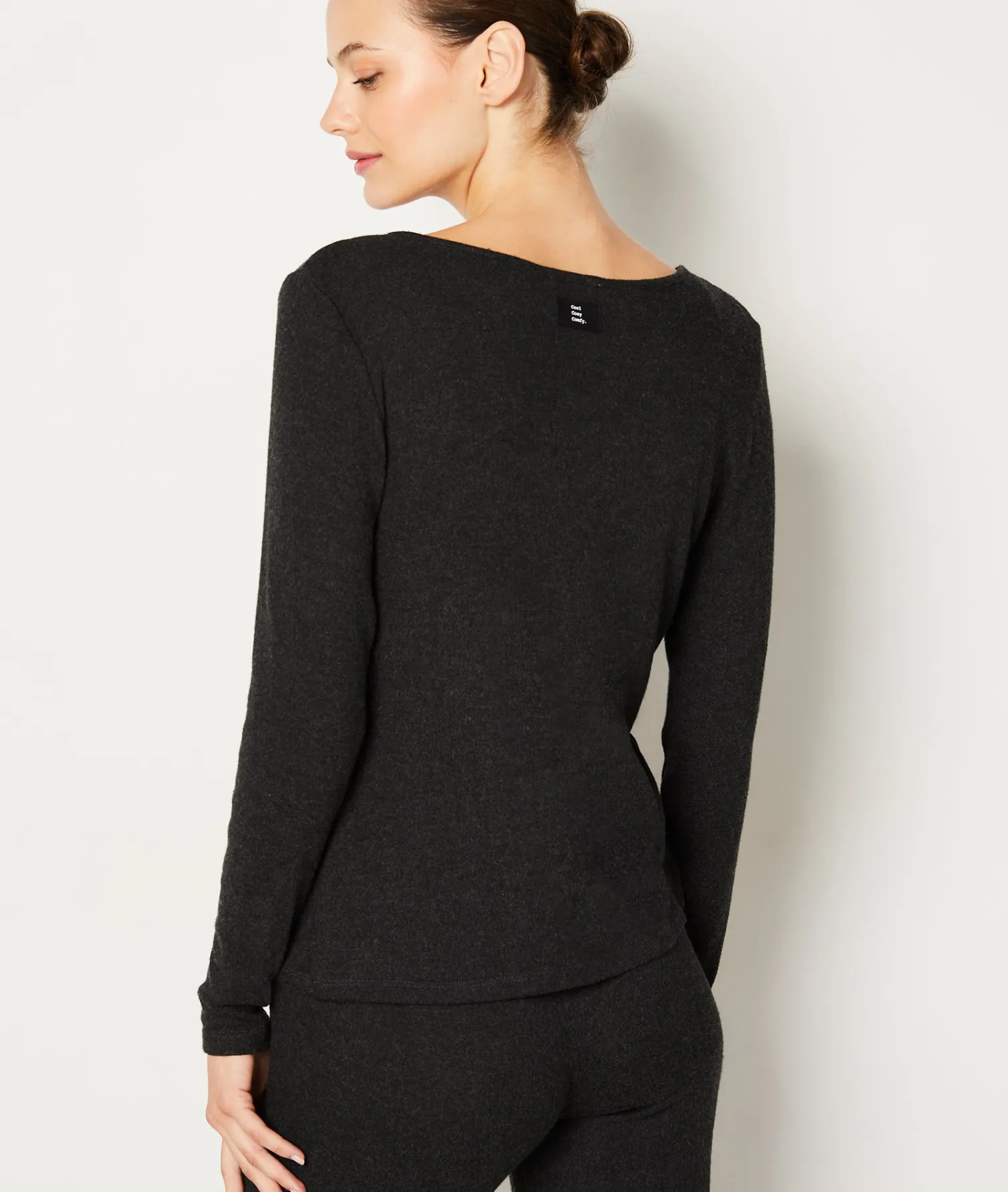 Etam Matching Cardigan and Pyjama Camisole ANTHRACITE Sale