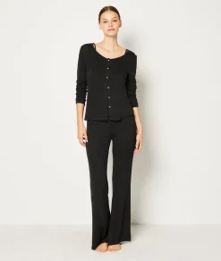 Etam Matching Cardigan and Pyjama Camisole ANTHRACITE Sale