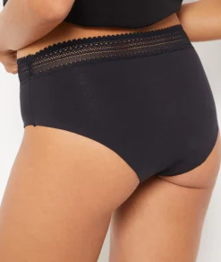Etam Medium Flow - Organic Cotton Period Boyshort BLACK Best Sale