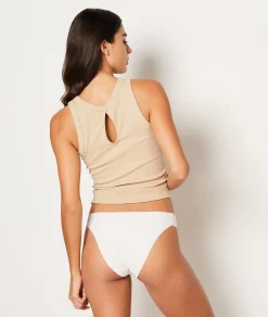Etam Microfiber And Lace Bikini WHITE Online