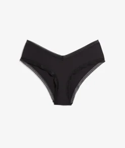 Etam Microfiber and Lace Boyshort BLACK Discount
