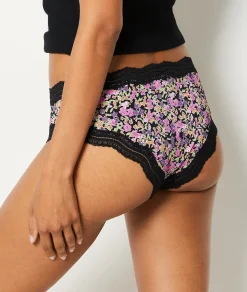 Etam Microfiber and Lace Boyshort IMPFDBLACK Outlet