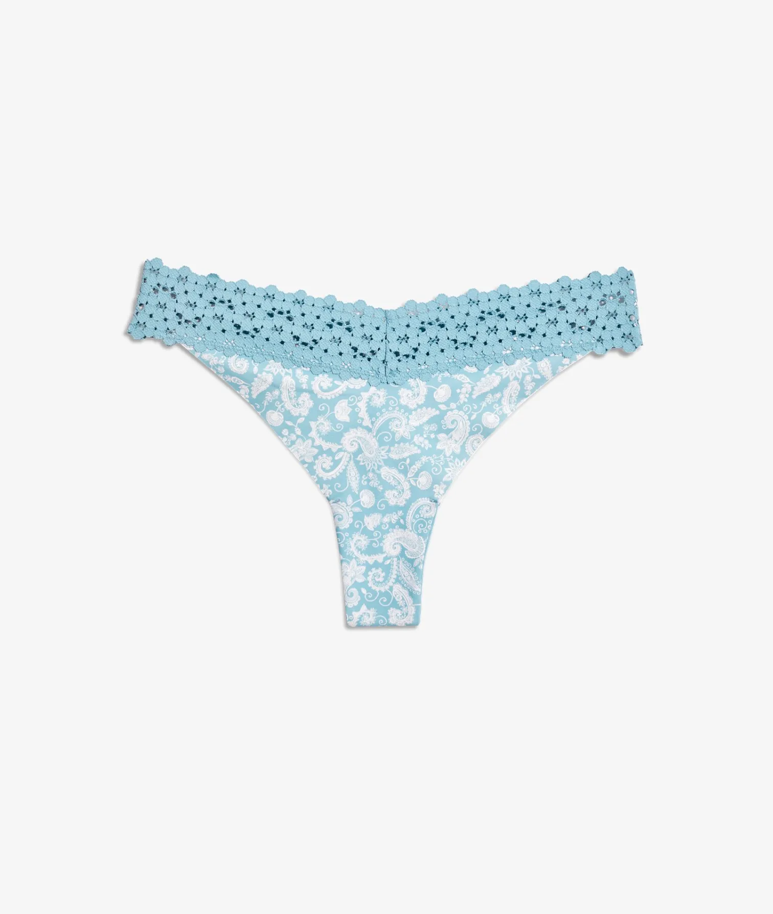 Etam Microfiber and Lace Tanga BLUEGREENPRINT Discount