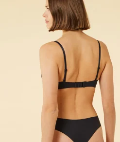 Etam Microfiber Balconette Bra BLACK Best Sale