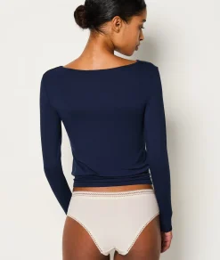 Etam Microfiber Boyshorts With Lace Details WHITE Discount