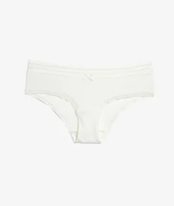 Etam Microfiber Boyshorts With Lace Details WHITE Discount