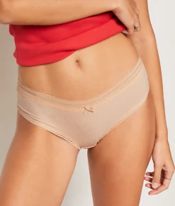Etam Microfiber Boyshorts With Lace Details LINEN Clearance