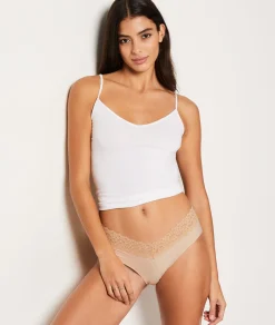 Etam Microfiber Hipsters With Lace Details LINEN Discount