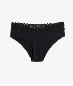 Etam Microfiber Hipsters With Lace Details BLACK Cheap