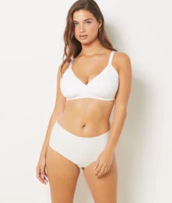 Etam Microfiber Lightly Lined Wireless Bra ECRU Outlet