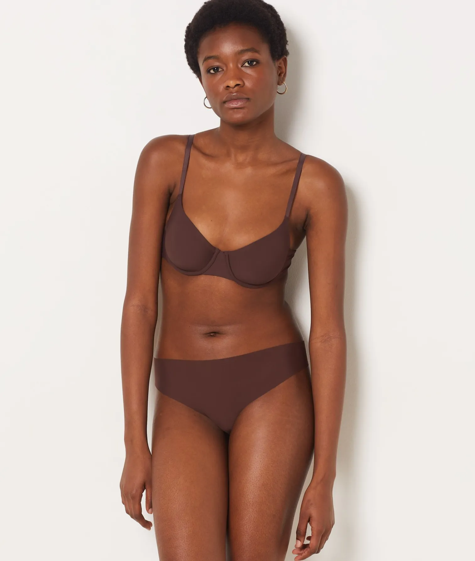 Etam Microfiber Thong CHOCOLATE Clearance