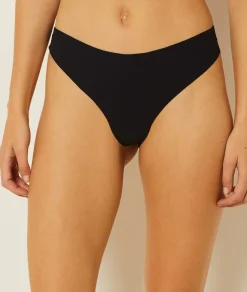 Etam Microfiber Thong BLACK New
