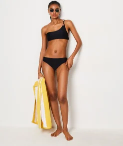 Etam Mid-rise satin bikini bottoms BLACK Best