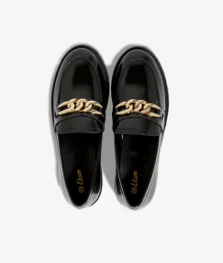 Etam Mocassin en cuir NOIR Fashion