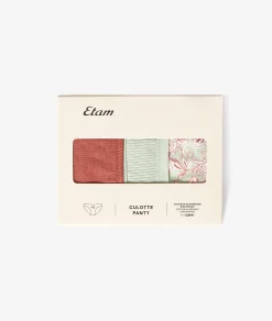 Etam Multipack of 3 Boyshorts CLAY Cheap