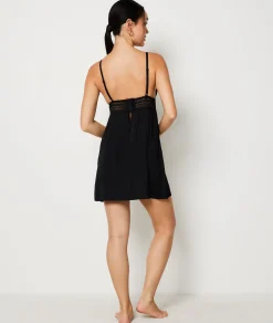 Etam Nightdress with Lace Details BLACK Cheap