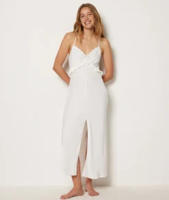 Etam Nightdress with thin straps WHITE Cheap