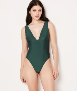 Etam One-Piece Swimsuit GREEN Cheap