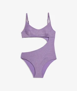 Etam One-Piece Swimsuit with Iridescent Side Cut-Outs PARMA Best Sale