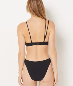 Etam One-Piece Swimsuit with Side Cut-Outs BLACK Store