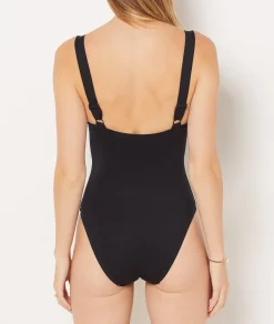 Etam One-Piece Swimsuit with Square Neckline NOIR Store