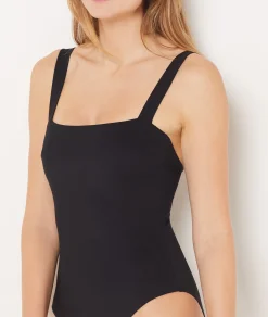 Etam One-Piece Swimsuit with Square Neckline NOIR Store