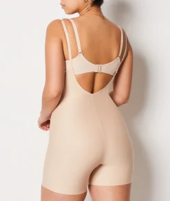 Etam Open-Bust Mid-Thigh Bodysuit - Firm Control NUDE Cheap