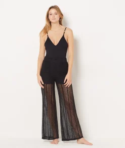 Etam Openwork Beach Trousers BLACK Sale